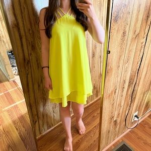Neon green, a.peach brand dress, size M